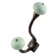 Sage Green Ceramic Antique Iron Hooks